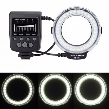 EACHSHOT FC-100 Macro Ring Flash Light for Nikon D7100 D7000 D5200 D5100 D5000 D3200 D310  for Canon 650D 600D 60D 7D 550D 1100D
