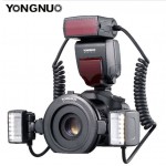 YONGNUO YN24EX E-TTL Macro Flash Speedlite with 2pcs Flash Head amp; 4pcs Adapter Rings for Canon 1Dx 5D3 6D 7D 70D 80D Cameras