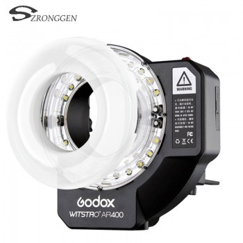 Godox AR400 400W Li-ion Battery LCD Panel Powerful Macro LED Ring Flash Speedlite Video Light Kit