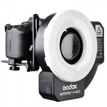 Godox AR400 400W Li-ion Battery LCD Panel Powerful Macro LED Ring Flash Speedlite Video Light Kit