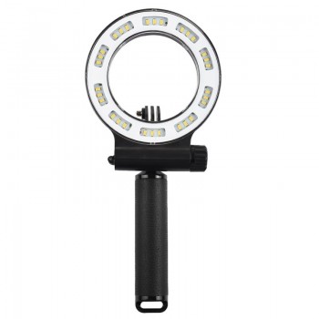 SL-109 Round Shaped 40M Waterproof Video Light 3 Modes 30 LED with Handle Grip amp; White amp; Orange Filter for GoPro , Xiaoyi