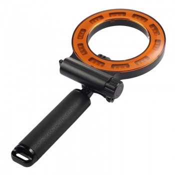 SL-109 Round Shaped 40M Waterproof Video Light 3 Modes 30 LED with Handle Grip amp; White amp; Orange Filter for GoPro , Xiaoyi