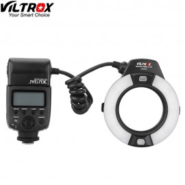 Viltrox JY-670C On-camera E-TTL Macro Close-up Fill-in LED Ring Flash Light Speedlite for Canon DSLR Camera with Adapter Ring