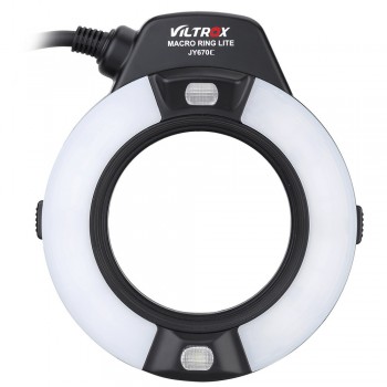 Viltrox JY-670C On-camera E-TTL Macro Close-up Fill-in LED Ring Flash Light Speedlite for Canon DSLR Camera with Adapter Ring