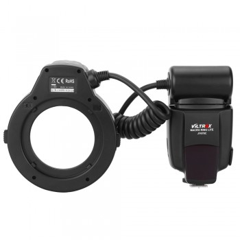 Viltrox JY-670C On-camera E-TTL Macro Close-up Fill-in LED Ring Flash Light Speedlite for Canon DSLR Camera with Adapter Ring