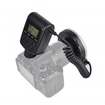 Pixel RF-550 RF550 48pcs LED Macro Ring Light Flash for Canon Nikon Panasonic Olympus DSLR Cameras DV LCD Display