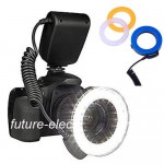 Macro 48Pcs LED Ring Flash Light Lighting Speedlight Flashes Speedlite HD-130 for Canon Nikon Olympus Pentax Camera 49-77mm Lens
