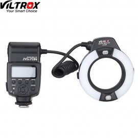 Viltrox JY-670N Macro Close-up Fill-in LED Light On-camera i-TTL Ring Flash Speedlite for Nikon DSLR Camera with Adapter Ring