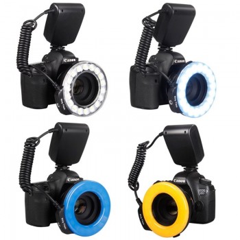 Travor 18pcs High Brighten SMD LED Macro Ring Flash RF-600D For Canon Nikon Pentax Olympus Panasonic Sigma DSLR Camera