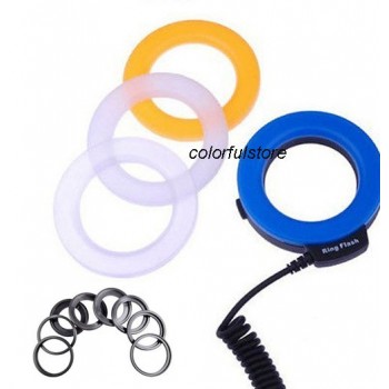 RF-550 Macro 48 Pcs LED Ring Flash Speedlite Light for Sony SLR Camera+49mm/52mm/55mm/58mm/62mm/67mm/72mm/77mm Lens Adapter Ring