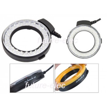 HD-130 Macro 48Pcs LED Ring Flash Light for Canon Nikon Olympus Pentax DSLR Camera 49/52/55/58/62/67/72/77 mm Lens Adapter Ring