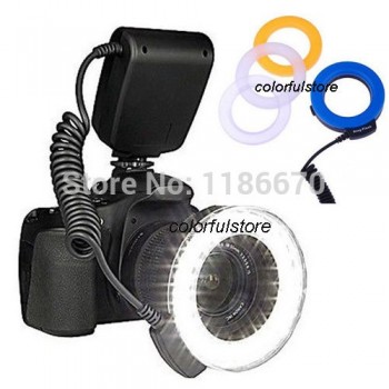 RF-550 RF550 Macro 48 LED Ring Flash Light f DSLR Camera+49mm/52mm/55mm/58mm/62mm/67mm/72mm/77mm 49/52/55/58/62/67/72/77 mm Lens