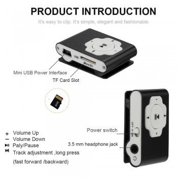 Mini Portable USB MP3 Player Support Micro SD TF Card 32GB Sport Music Media    10.24