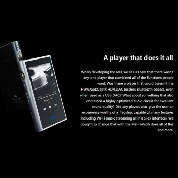 FiiO M9 HIFI  AK4490EN *2 Balanced WIFI USB DAC DSD Portable High-Resolution Audio MP3 Player Bluetooth LDAC APTX FLAC