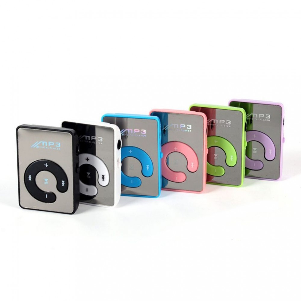 Mirror Clip USB MP3 Player Sport Support 8GB TF Card Portable Mini Music Media Player