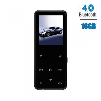 Sago M2 Bluetooth 4.0 MP3 Music Player 16GB 1.8 Inch Color Screen Zinc Alloy + 2.5D Glass Body Lossless Sound with FM Radio