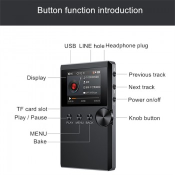 Yescool S5 hifi stereo Lossless lecteur music MP3 player Mini Sports walkman 128G TF Audiophile flac DSD Full format decoding