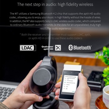 FiiO M7 High-Res Audio Lossless Music Player MP3 Bluetooth4.2 aptX-HD LDAC Touch Screen with FM Radio Support Native DSD128