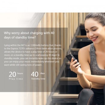 FiiO M7 High-Res Audio Lossless Music Player MP3 Bluetooth4.2 aptX-HD LDAC Touch Screen with FM Radio Support Native DSD128