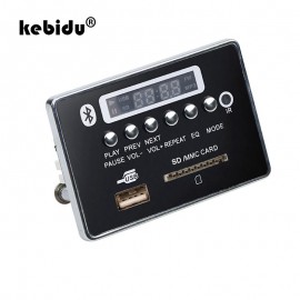 kebidu Newest USB FM Aux Radio MP3 Decoder Board Module Remote Control For Car Player Integrated Car Bluetooth Hands-free MP3