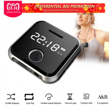8GB 0.9 inch TFT Screen metal Lossless HiFi MP3 Music Player mini Clip Portable Sports MP3 Player FM Radio Recorder child gifts