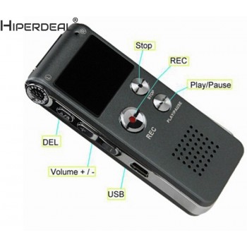 HIPERDEAL Mp3 Player 8GB Digital Audio Voice Recorder Rechargeable Dictaphone Telephone MP3 Player