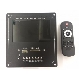 Wireless Bluetooth Audio Video Decoder LCD Screen DTS Lossless Bluetooth Module mp5 HD Video APE/WAV/MP3 Decoding Board