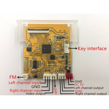 Wireless Bluetooth Audio Video Decoder LCD Screen DTS Lossless Bluetooth Module mp5 HD Video APE/WAV/MP3 Decoding Board