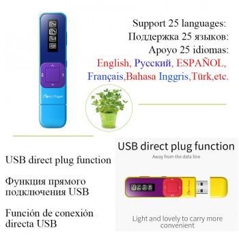 Mini radio fm usb mp3 Player with headphones lossless hifi music player mp-3 reproductor mp3 pen lecteur decoder flash walkman