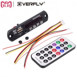 Overfly Wireless Bluetooth 12V MP3 WAV WMA Decoder Board Audio Module USB SD TF Radio For Car Accessories Model JQ-D016BT-B