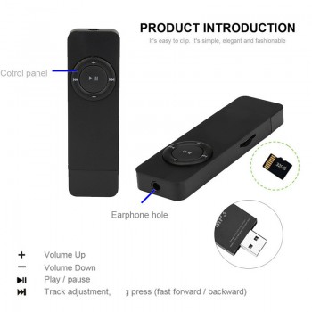New Top SALE Portable Strip Sport Lossless Sound Music Media MP3 Player Support Micro TF Card Support 32GB Micro SD TF Card