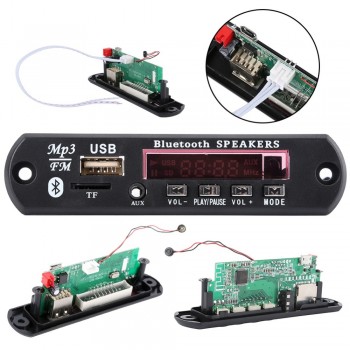 12V 5V Wireless Bluetooth Micro USB MIC 3.5MM AUX FLAC MP3 TF Radio WMA Decoder Board Audio Module USB For Car