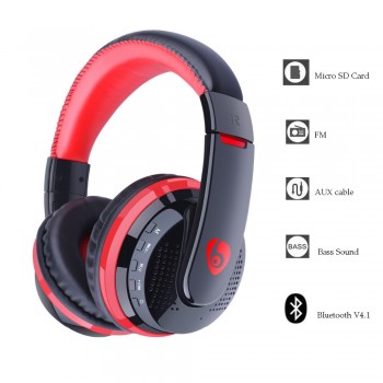 3.5mm Cable Headset MP3 Player with FM Radio Card Play Max to 32GB Bluetooth Headphone Wireless Earphone For PC Phones TV Games
