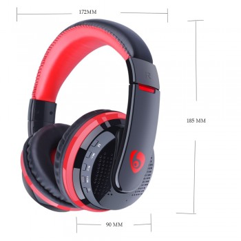 3.5mm Cable Headset MP3 Player with FM Radio Card Play Max to 32GB Bluetooth Headphone Wireless Earphone For PC Phones TV Games