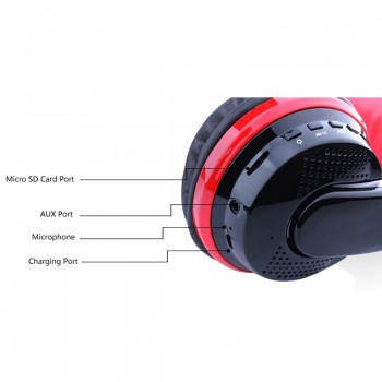 3.5mm Cable Headset MP3 Player with FM Radio Card Play Max to 32GB Bluetooth Headphone Wireless Earphone For PC Phones TV Games