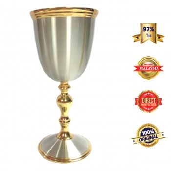 DKB008GP Gold Plated Pewter Goblet