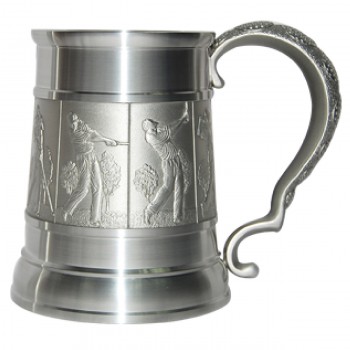 FCB127 Pewter Beer Mug - Golfer