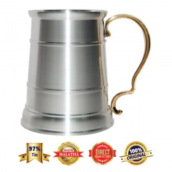 FCB128GP Gold Plated Pewter Beer Mug