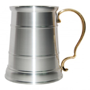 FCB128GP Gold Plated Pewter Beer Mug