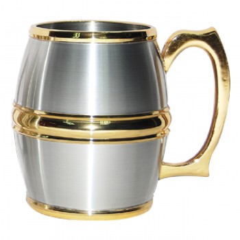 FCB131GP Gold Plated Pewter Barrel Mug