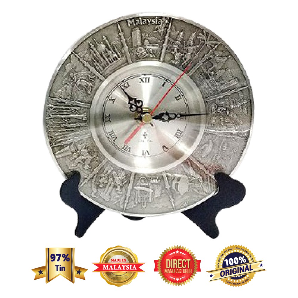DKC003B Pewter Clock - Malaysia