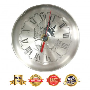DKC009 Pewter Clock - Malaysia Maps