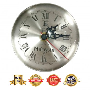 DKC010 Pewter Clock - Trishaw Malaysia