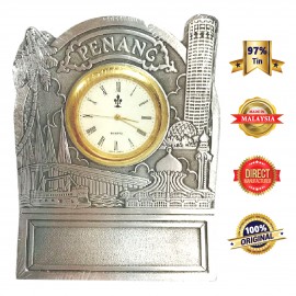 DKC016 Pewter Table Clock - Penang