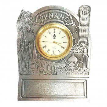 DKC016 Pewter Table Clock - Penang