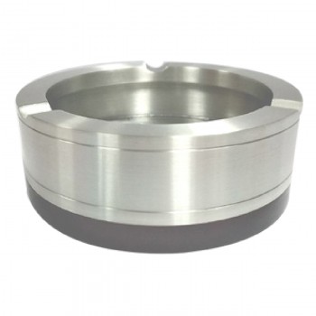 DKA005W Pewter Ashtray (Bunga Raya) with Woodbase