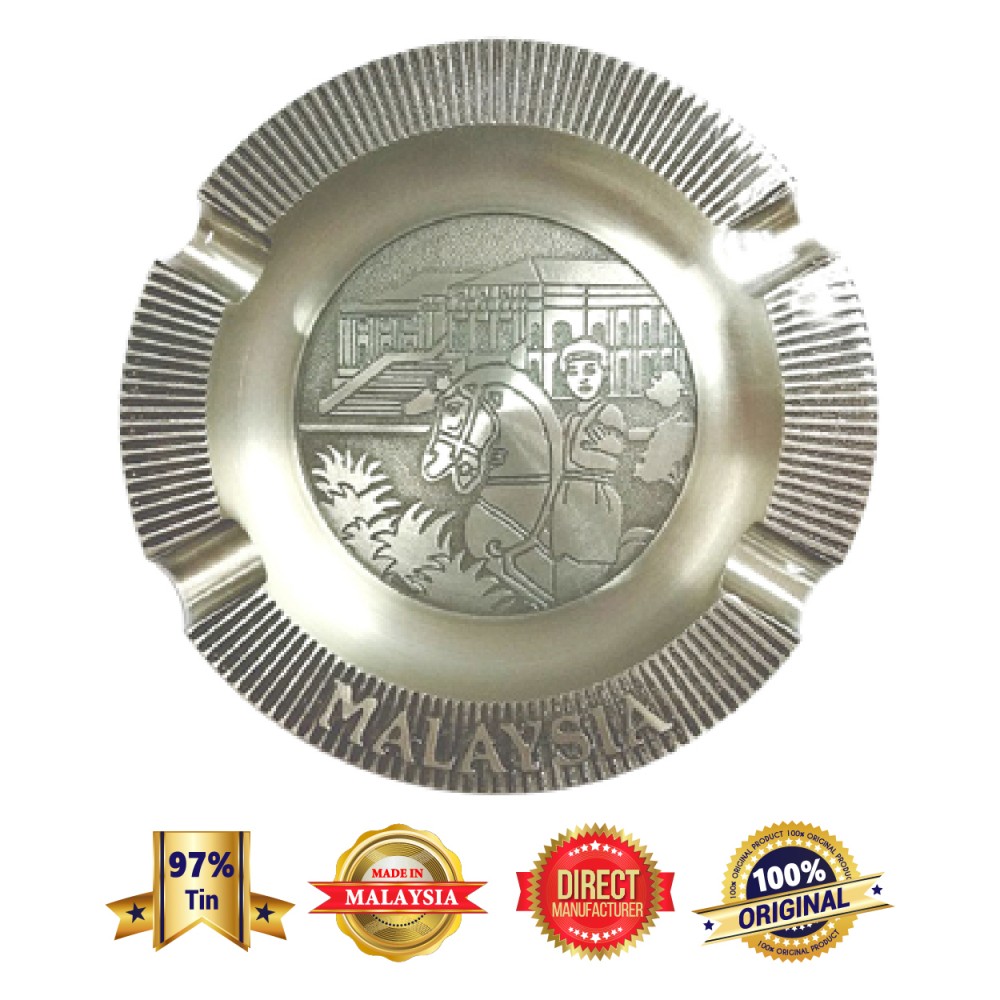 DKA021 Pewter Ashtray - Palace of Johor Malaysia