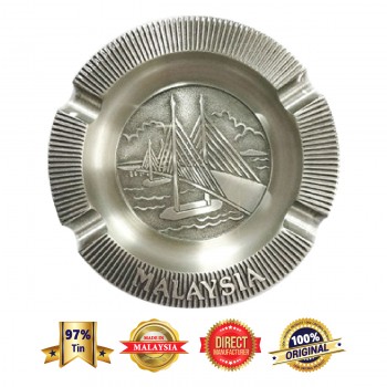 DKA022 Pewter Ashtray - Penang Bridge Malaysia