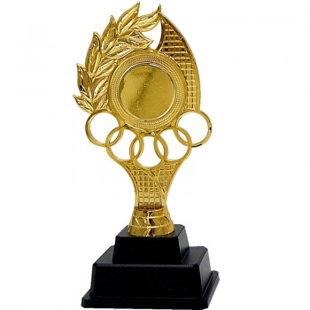 AT30671(1) Acrylic Pattern Trophy c/w Plastic Stand Medal With Gold/Silver/Bronze color