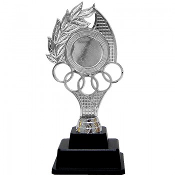 AT30671(1) Acrylic Pattern Trophy c/w Plastic Stand Medal With Gold/Silver/Bronze color